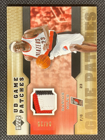 2005-06 Upper Deck #GP-DM Darius Miles UD Game Patches /25 Game-Used Jersey Patch