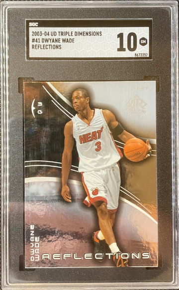 2003-04 Upper Deck Triple Dimensions - #41 Dwyane Wade Reflections RC SGC 10