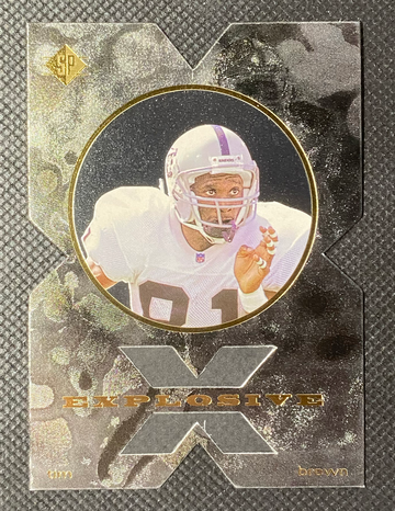 Tim Brown Explosive Die-Cut SSP Holo - 1996 Upper Deck SP Football #X5 Raiders