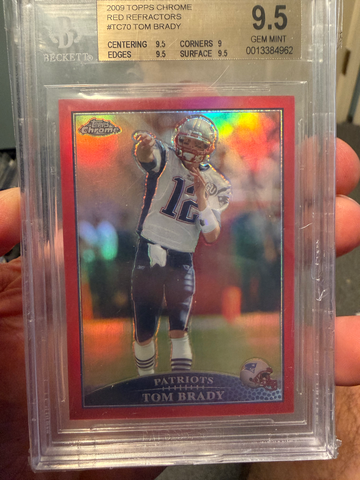 Tom Brady 2009 Topps Chrome Red Refractor /25 BGS 9.5
