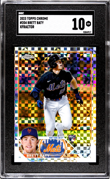 2023 Topps Chrome #204 Brett Baty XFRACTOR rookie SGC 10 Gem Mint