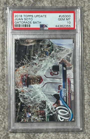 2018 Topps Update Juan Soto Gatorade SSP PSA 10 Gem Mint