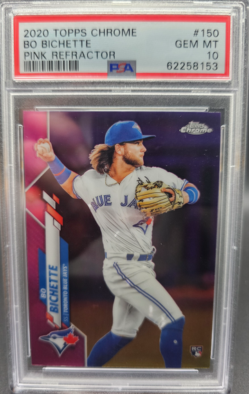 2020 Topps Chrome Bo Bichette #150 RC PSA 10 PINK REFRACTOR