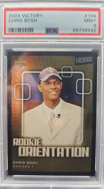 2003 Victory Chris Bosh #104 ROOKIE ORIENTATION PSA 9
