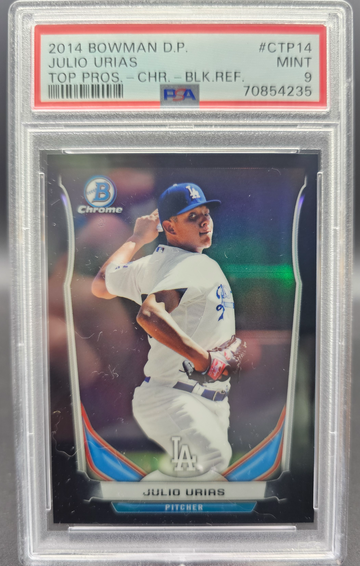 2014 Bowman Chrome Julio Urias BLACK REFRACTOR /75 PROSPECT DOGERS #CTP14
