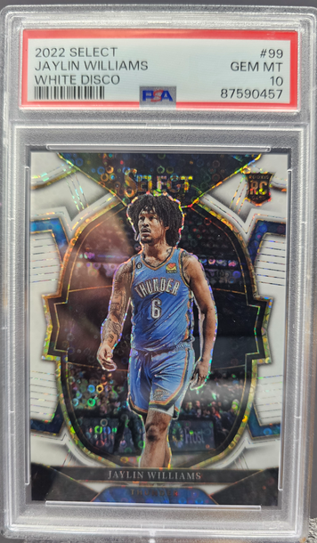 2022 Select Jaylin Williams White Disco /75 PSA 10 RC