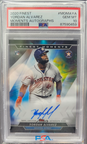 2020 Finest Yordan Alvarez Psa 10 RC AUTO