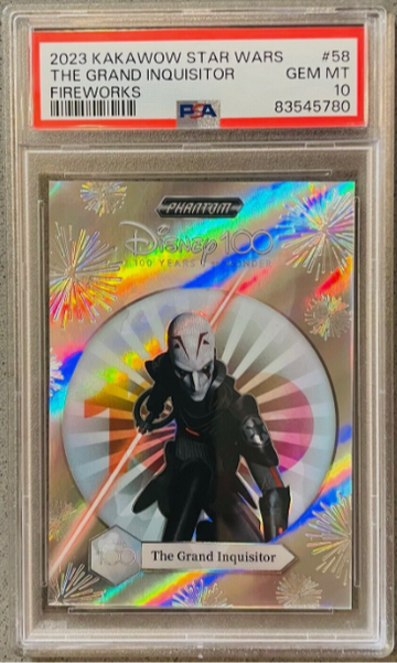 2023 Kakawow Disney Star Wars #58 Grand Inquisitor /100 Silver Fireworks PSA 10