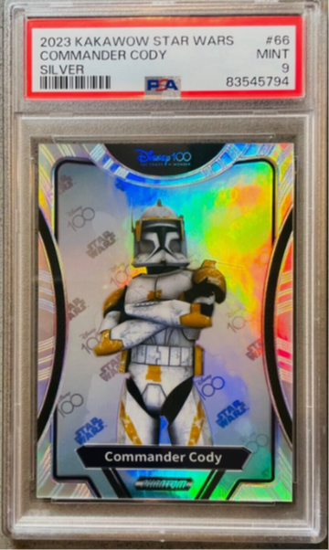Commander Cody 2023 Kakawow Disney 100 Star Wars The Clone Wars #66 Silver PSA 9
