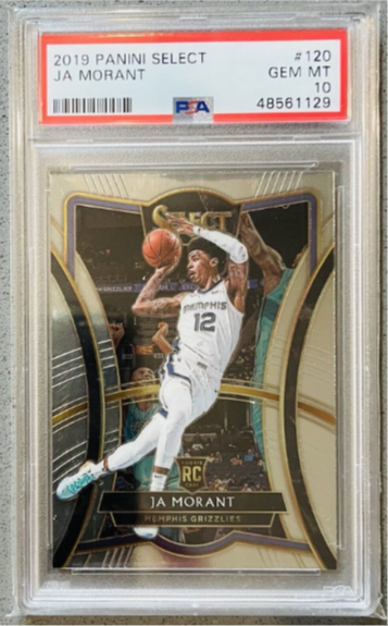 2019-20 Panini Select Basketball #120 Ja Morant Premier Level Rookie RC PSA 10