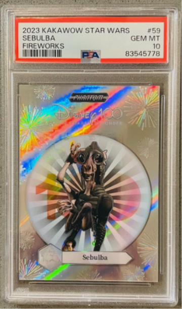 2023 Kakawow Disney 100 Star Wars Phantom 59 Sebula /100 Silver Fireworks PSA 10