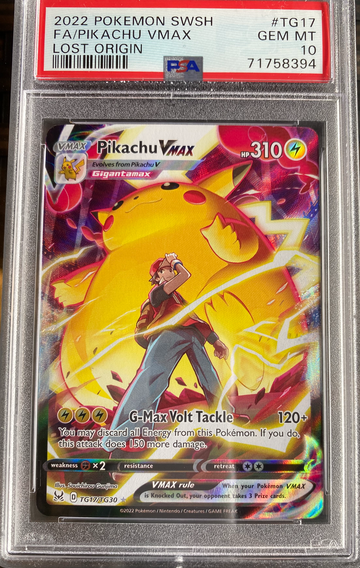 2022 Pokemon Pikachu Vmax Lost Origin PSA 10