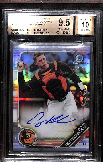 BGS 9.5/10 ADLEY RUTSCHMAN AUTO 2019 Bowman Chrome VARIATION REFRACTOR GEM MINT