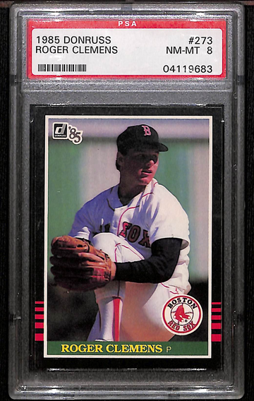 1985 Donruss Roger Clemens Rookie PSA 8