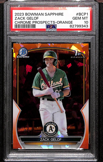 2023 Bowman Chrome Sapphire Zach Gelof 1st Bowman Orange #/50
