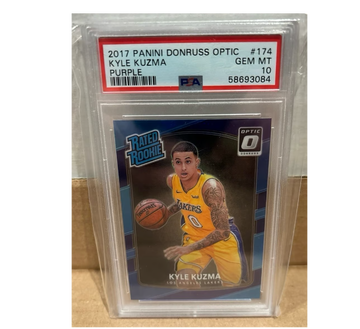 2017 Panini Donruss Optic #174 Kyle Kuzma Purple PSA 10 
