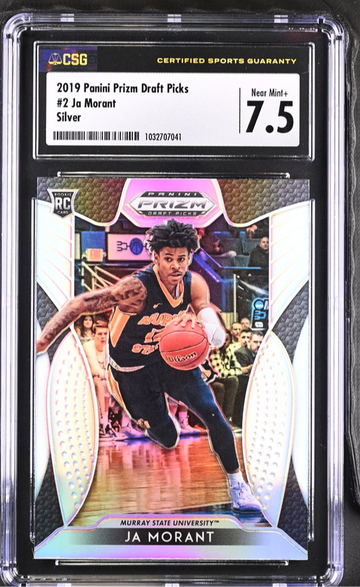 2019 Panini Prizm Draft PIcks #2 Ja Morant Silver Prizm CSG 7.5