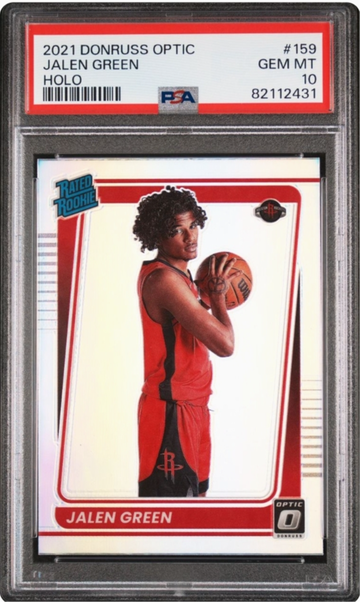 2021-22 Panini Optic Jalen Green Rookie Holo Prizm PSA 10 RC 