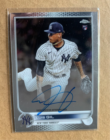 Luis Gil 2022 Autograph Topps Chrome RC 