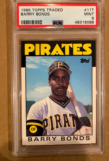 1986 Topps Traded Barry Bonds PSA 9 Mint