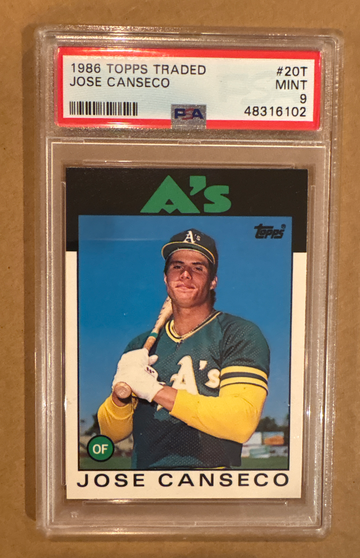 1986 Topps Traded Jose Canseco PSA 9 MINT #20T
