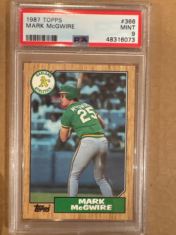 Mark McGwire 1987 Topps #366 PSA 9 Mint 