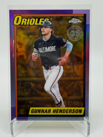 2025 Topps Chrome Gunnar Henderson 35th Anniversary Gold /50