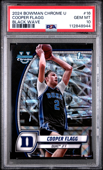 2024 Bowman Chrome U Cooper Flagg Black Wave PSA 10