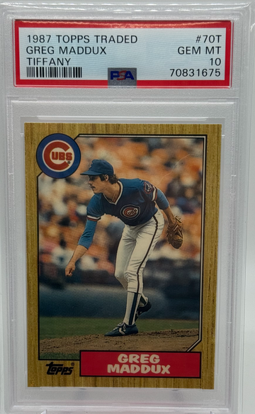 1987 Topps Traded Tiffany Greg Maddux Rookie PSA 10