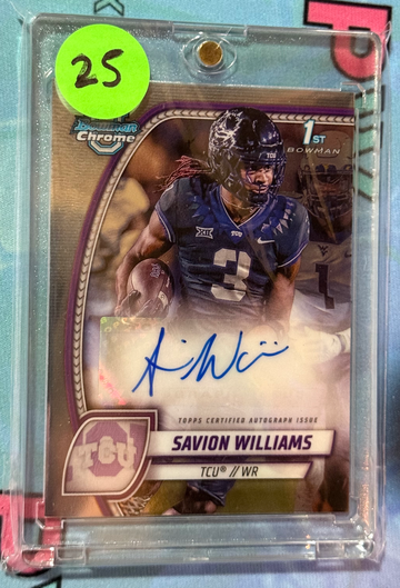 2024 Bowman U Chrome Savion Williams Auto TCU Packers