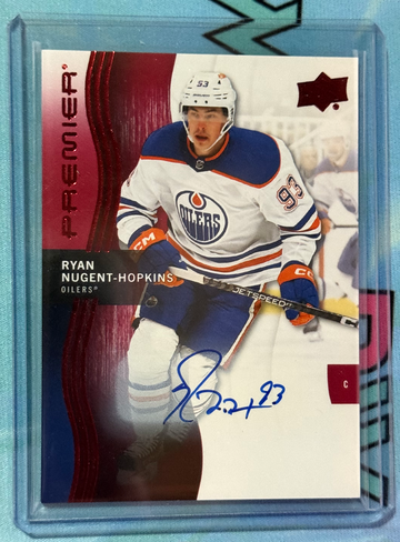 2023-24 UD Premier Auto Ryan Nugent-Hopkins Oilers