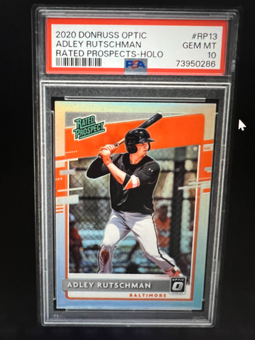 2020 Donruss Optic Adley Rutschman Rated Rookie Holo PSA 10