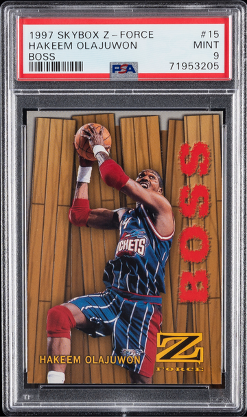 1997 Skybox Z-Force Hakeem Olajuwon Boss
