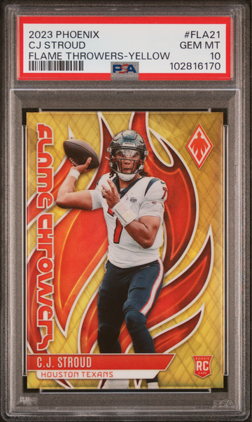 2023 Phoenix CJ Stroud Flame Thrower Yellow. 