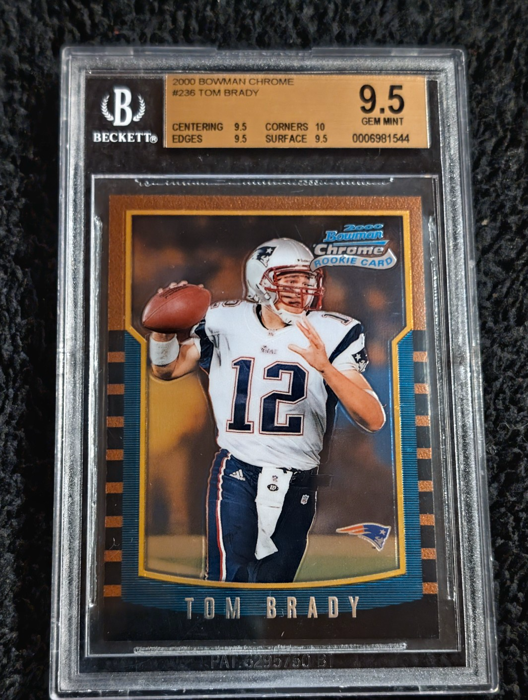 2000 Bowman Chrome Tom Brady Base #236 BGS 9.5 | Card Ladder