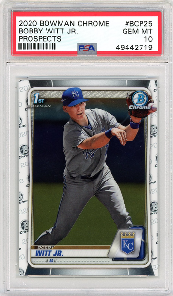 2020 Bowman Chrome Prospects Bobby Witt Jr. #BCP25 PSA 10