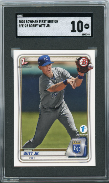 2020 Bowman First Edition Bobby Witt Jr. BFE-25 SGC 10