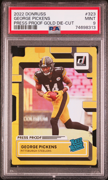 Pop only 3, none higher!!  2022 Donruss GOLD Die Cut GEORGE PICKENS RC #D/25