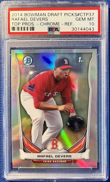 2014 Bowman Chrome RAFAEL DEVERS *REFRACTOR* RC #CTP37 PSA 10 GEM MINT