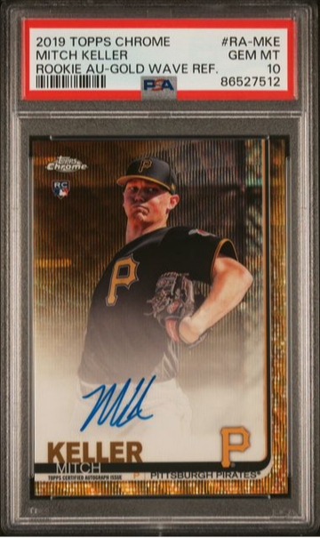*POP 1!! 2019 Topps Chrome GOLD Refractor /50 AUTO MITCH KELLER RC PSA 10