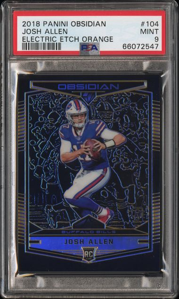 2018 Obsidian JOSH ALLEN RC Electric Etch Orange #d/50 PSA 9 MINT!!