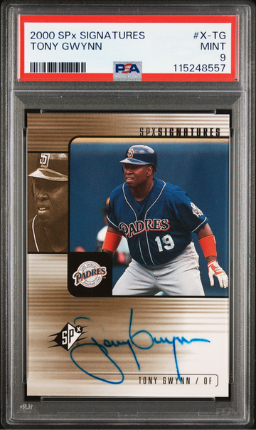 2000 SPx Signatures TONY GWYNN On Card AUTO PSA 9 *NEW GRADE* HOF