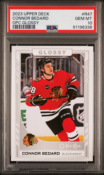 2023 Upper Deck OPC Glossy #R-47 Connor Bedard PSA 10 GEM MINT Rookie Card