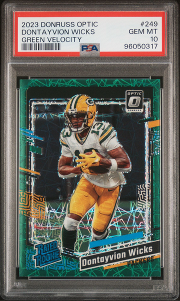 2023 Donruss Optic Dotayvion Wicks Green Velocity PSA 10
