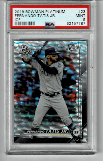 2019 Bowman Platinum Fernando Tatis Jr. Ice Parallel PSA 9 Rookie RC #23