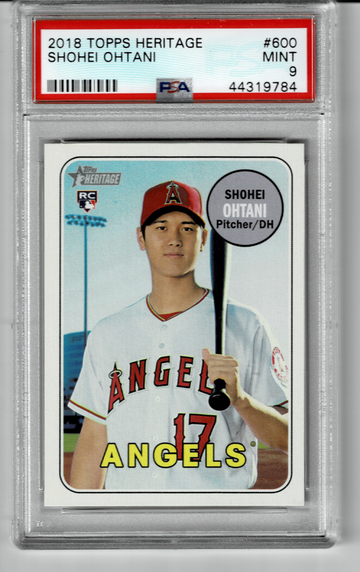 2018 Topps Heritage High Shohei Ohtani Rookie #600 PSA 9 RC