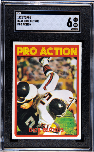 1972 Topps #341 Dick Butkus SGC 6 Pro Action Rare 3rd Series High #