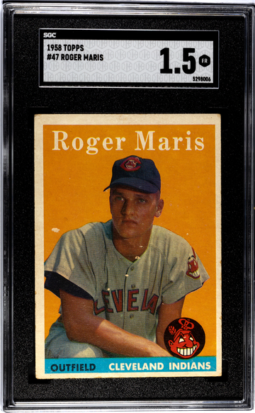 1958 Topps #47 Roger Maris SGC 1.5 Rookie Card