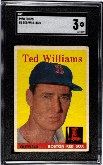 1958 Topps #1 Ted Williams SGC 3 Boston Red Sox HOF