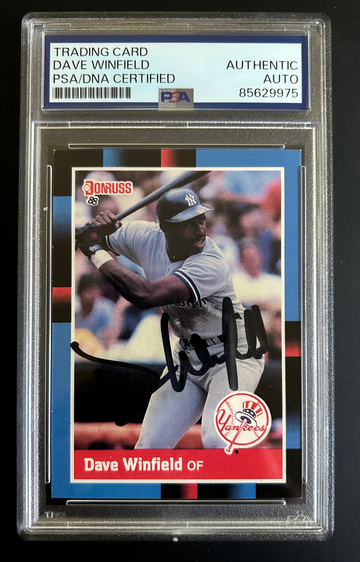 Dave Winfield On-Card Autograph 1988 Donruss #298 PSA Authentic Hall of Fame